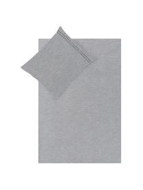 Chambray dekbedovertrek Milford, Bovenzijde: katoen, Weeftechniek: chambray, Onderzijde: katoen, Grijs, 200 x 220 cm + 2 kussenhoezen 60 x 70 cm
