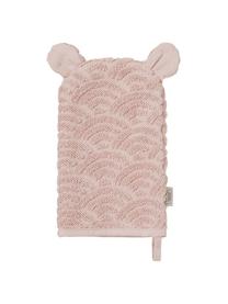 Gant de toilette en coton bio Wave, Rose