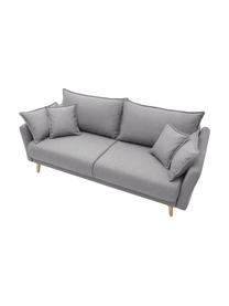 Sofa z funkcja spania i miejscem do przechowywania Mia (3-osobowa), Tapicerka: kaszmir, Nogi: drewno bukowe, Jasny szary, S 228 x G 102 cm