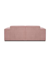 Sofa ze sztruksu Melva (2-osobowa), Tapicerka: sztruks (92% poliester, 8, Stelaż: lite drewno sosnowe, cert, Nogi: tworzywo sztuczne, Brudnoróżowy sztruks, S 198 x G 101 cm