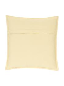 Housse de coussin en coton jaune clair Mads, 100 % coton, Jaune, larg. 40 x long. 40 cm