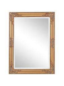 Rechthoekige wandspiegel Miro met gouden frame van paulowniahout, Frame: paulowniahout, gecoat, Goudkleurig, B 62 x H 82 cm