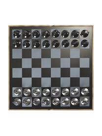 Set scacchi Buddy 33 pz, Scatola: legno di frassino, Legno chiaro, argentato, antracite, Larg. 33 x Alt. 4 cm