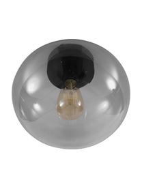 Kleine plafondlamp Alton van glas, Lampenkap: getint glas, Zwart, grijs, Ø 28 x H 24 cm