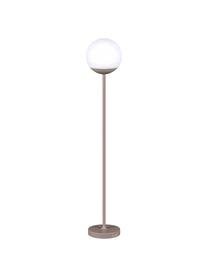 Lampada da terra a LED da esterno Mooon, Base della lampada: alluminio verniciato, Paralume: materiale sintetico, Marrone noce moscata, Ø 25 x Alt. 134 cm