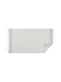 Lot de serviettes de bain légère avec trame Lurex Copenhague, 3 élém., Gris perle, couleur argentée, blanc, Lot de différentes tailles