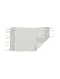 Lot de serviettes de bain légère avec trame Lurex Copenhague, 3 élém., Gris perle, couleur argentée, blanc, Lot de différentes tailles