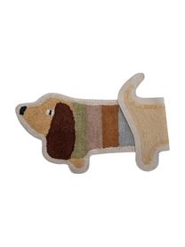 Hochflor-Kinderteppich Charlie in Hund-Form, 100 % Baumwolle, Beige, Bunt, B 50 x L 100 cm