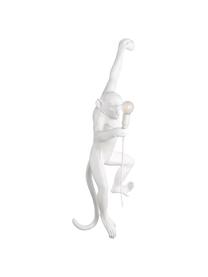 Design Aussenwandleuchte Monkey mit Stecker, Leuchte: Kunstharz, Weiss, B 37 x H 77 cm