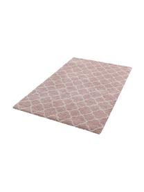 Hoogpolig vloerkleed Luna in roze/crèmekleur, Bovenzijde: 100% polypropyleen, Onderzijde: jute, Oudroze, crèmekleurig, B 80 x L 150 cm (maat XS)