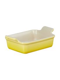 Rechthoekige ovenschaal Tradition, Keramiek, Geeltinten, B 33 x H 9 cm