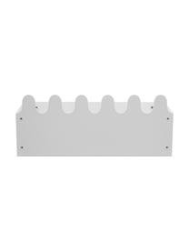 Estante de pared de metal Sinus, Metal con pintura en polvo, Blanco, An 39 x Al 16 cm