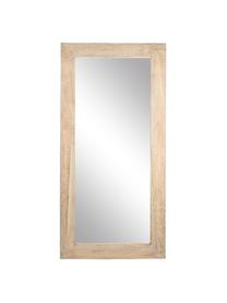 Espejo de pared de madera de Paulownia Tiziano, Espejo: cristal, Madera clara, An 82 x Al 172 cm