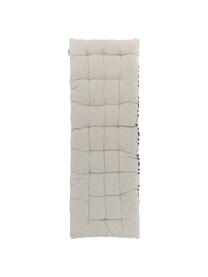 Matelas pour banc Puket, Bleu foncé, blanc