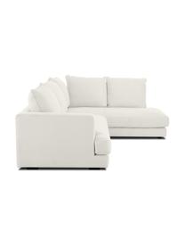 Ecksofa Tribeca, Bezug: 100 % Polyester Der hochw, Gestell: Massives Kiefernholz, Füße: Massives Buchenholz, lack, Webstoff Cremeweiß, B 274 x T 192 cm, Eckteil rechts