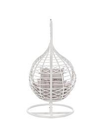 Silla colgante con cojines Torres, Estructura: metal con pintura en polv, Blanco, gris, An 100 x F 70 cm