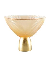 Bol decorativo Luster, Vidrio, metal, Ámbar transparente, dorado, Ø 22 cm