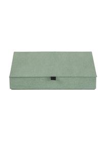 Coffret à bijoux Precious, Carton rigide, Vert sauge, larg. 27 x prof. 19 cm