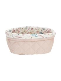 Aufbewahrungskörbe-Set Pressed Leaves aus Bio-Baumwolle, 2er-Set, Bezug: 100% Biobaumwolle, Rosa, Cremeweiß, Bunt, gemustert, Set mit verschiedenen Größen