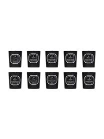 Geurkaarsenset Black Magic, 10-delig, Houder: glas, Zwart, wit, Ø 5 x H 6 cm