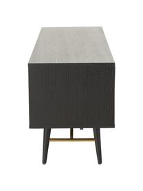 Mueble TV Verona, Estructura: tablero de fibras de dens, Patas: metal con pintura en polv, Negro, An 160 x Al 50 cm