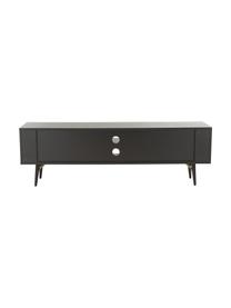 Mueble TV Verona, Estructura: tablero de fibras de dens, Patas: metal con pintura en polv, Negro, An 160 x Al 50 cm