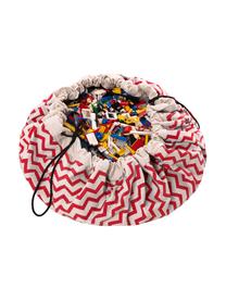 Sac à jouets - tapis de jeux Zigzag, Rouge, blanc