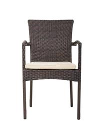 Silla de exterior Leyre, Estructura: poliratán, Marrón, An 48 x Al 93 cm