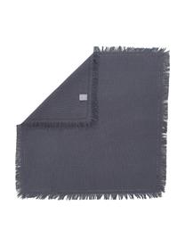 Serviette de table textile Henley, 2 pièces, 100 % coton, Bleu foncé, larg. 45 x long. 45 cm