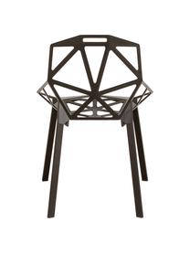 Krzesło z metalu Chair One, Aluminium z odlewu, lakierowane farbą poliestrową, Czarny, S 55 x W 82 cm