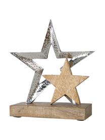 Piezas decorativas estrellas Banja, 2 uds., Plateado, beige, Set de diferentes tamaños