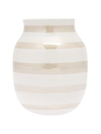 Vaso in ceramica fatto a mano Omaggio, Ceramica, Color crema, Ø 17 x Alt. 20 cm