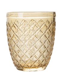 Vasos Castle, 6 uds., Vidrio, Tonos amarillos, Ø 8 x Al 10 cm, 275 ml