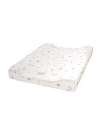 Matelas à langer coton bio Fawn, Blanc, multicolore, larg. 50 x long. 65 cm