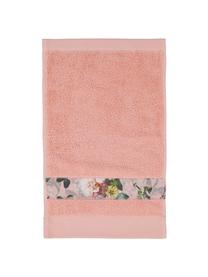 Handtuch Fleur in verschiedenen Grössen, mit Blumen-Bordüre, 97% Baumwolle, 3% Polyester, Rosa, Mehrfarbig, Handtuch, B 60 x L 110 cm