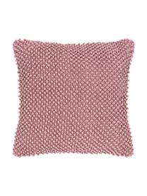 Housse de coussin douce 45x45 rose Indi, Vieux rose