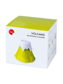 Limpiador de microondas Volcano, Plástico, polipropileno, Verde, blanco, Ø 14 x Al 13 cm