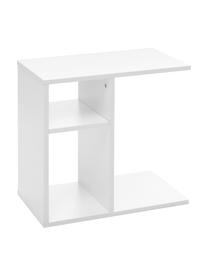 Tavolino con scomparti Milo, Truciolato, Bianco, Larg. 50 x Prof. 30 cm