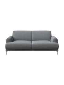 Sofa Puzo (2-osobowa), Tapicerka: 100% poliester, Nogi: metal lakierowany, Jasny szary, S 170 x G 84 cm