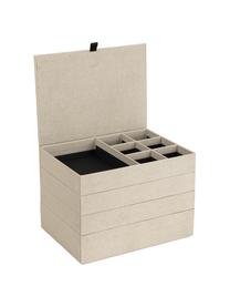 Boîte à bijoux avec fermeture magnétique Precious, Carton rigide, Beige clair, larg. 27 x prof. 19 cm