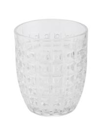 Vasos de colores con relive Geometrie, 6 uds., Vidrio, Multicolor transparente, Ø 8 x Al 10 cm, 240 ml