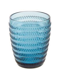Vasos de colores con relive Geometrie, 6 uds., Vidrio, Multicolor transparente, Ø 8 x Al 10 cm, 240 ml