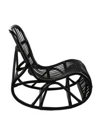 Rattan-Schaukelstuhl Kim in Schwarz, Rattan, Schwarz, B 62 x T 90 cm