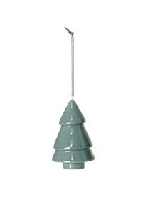 Kerstboomhangersset Trees, 3-delig, Porselein, Mintgroen, Ø 5 x H 9 cm