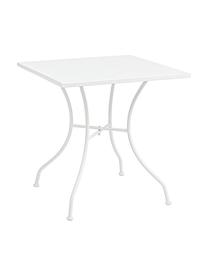Tavolino da giardino in metallo Kelsie, Acciaio verniciato, Bianco, Larg. 70 x Alt. 70 cm