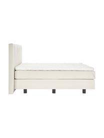 Lit à sommier tapissier premium en velours Lacey, Beige