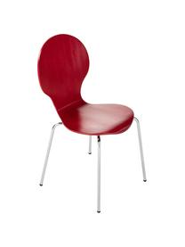 Krzesło Marcus, 4 szt., Nogi: stal chromowana, Czerwony, S 49 x G 53 cm