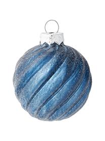 Boules de Noël Gabriela, 3 pièces, Verre, Bleu foncé, Ø 6 cm