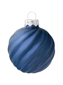 Kerstballen Gabriela, set van 3, Glas, Donkerblauw, Ø 6 x H 6 cm