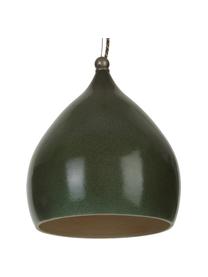 Lampa wisząca z ceramiki Vague, Ciemny zielony, Ø 26 x W 29 cm